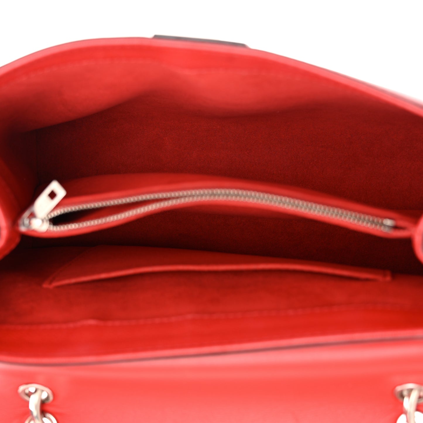 Monogram Cuir Plume Ecume Very Handle Shoulder Bag Rouge Rubis Noisette