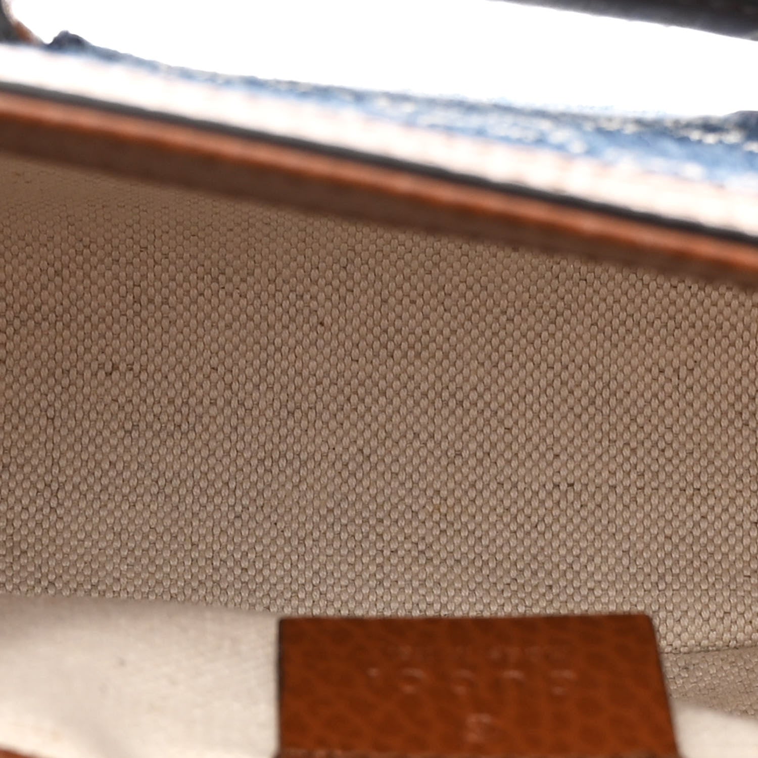 Gucci New Denim GG Monogram Dollar Calfskin Web Mini Horsebit 1955 Shoulder Bag Blue Tea Cuir Epilog 5 of 10