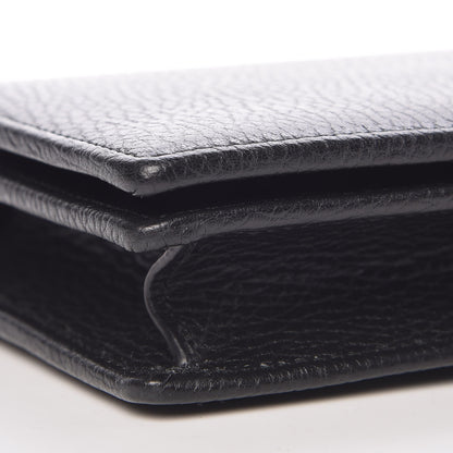 Gucci Calfskin Mini GG Marmont Chain Wallet Black 7 of 8
