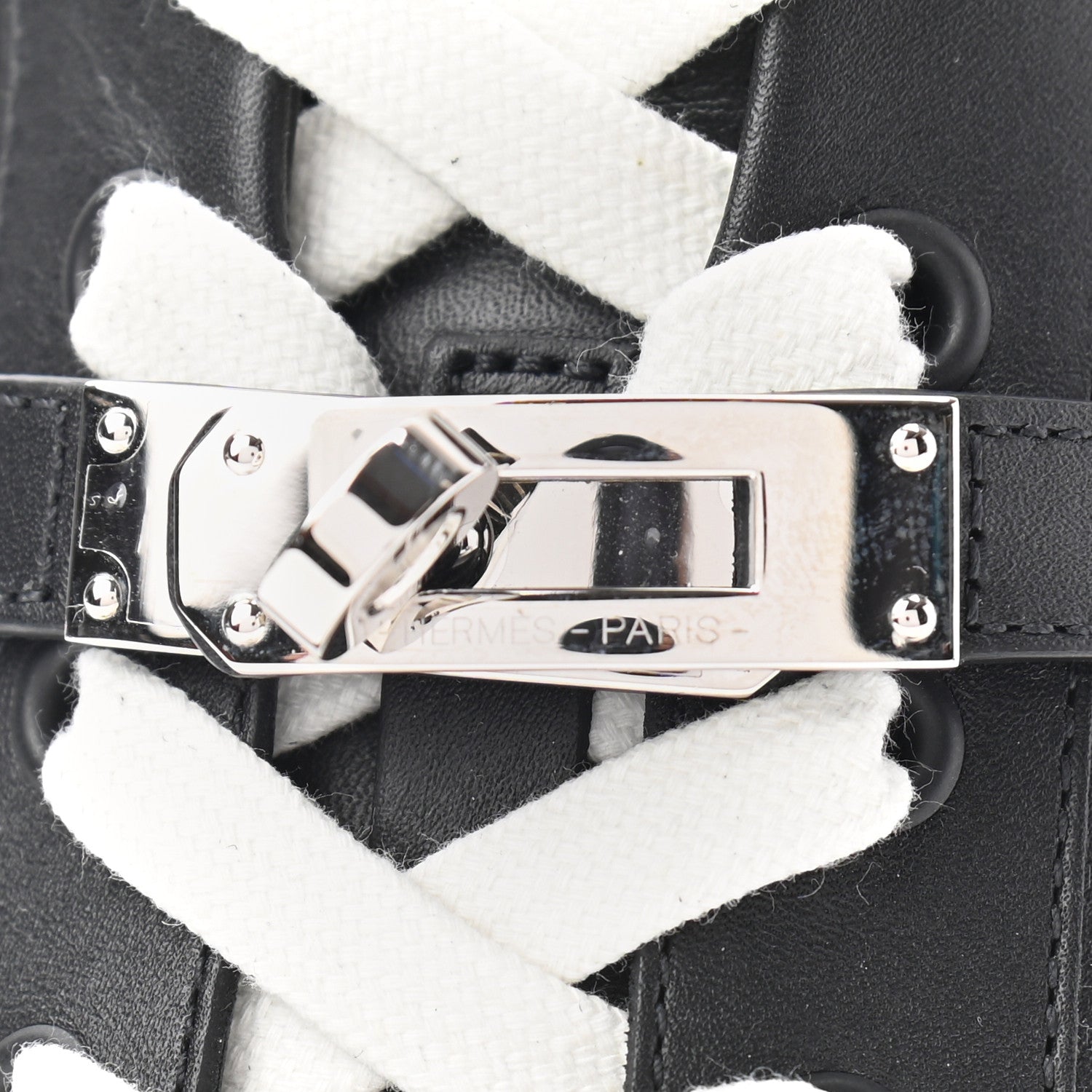Hermes Calfskin Day Sneakers 37 Black 10 of 10