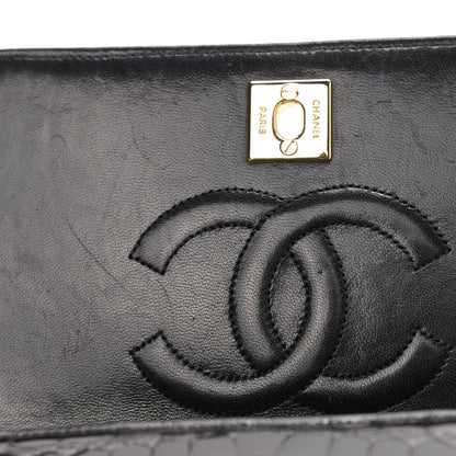 Chanel Shiny Crocodile Evening Flap Black 9 of 11