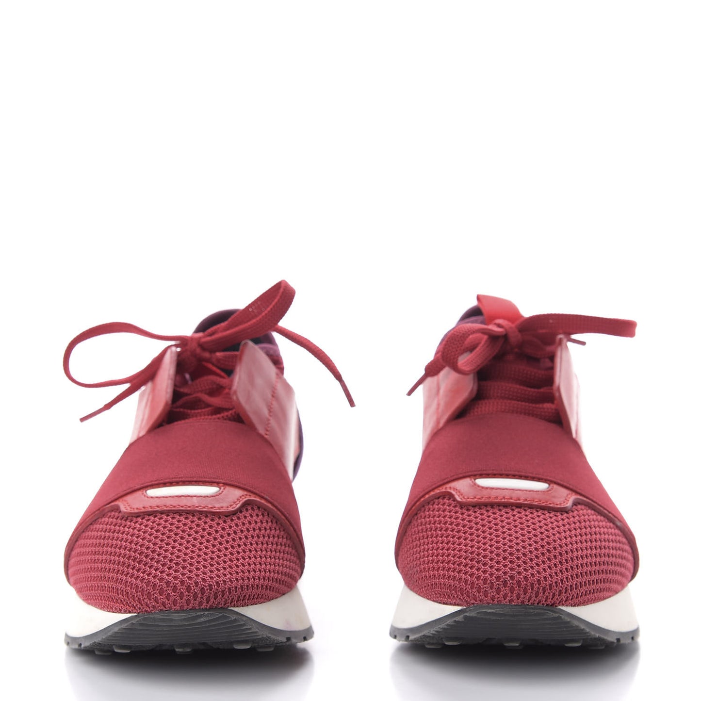Mesh Calfskin Neoprene Suede Womens Race Runner Sneakers 37 Rouge Violet