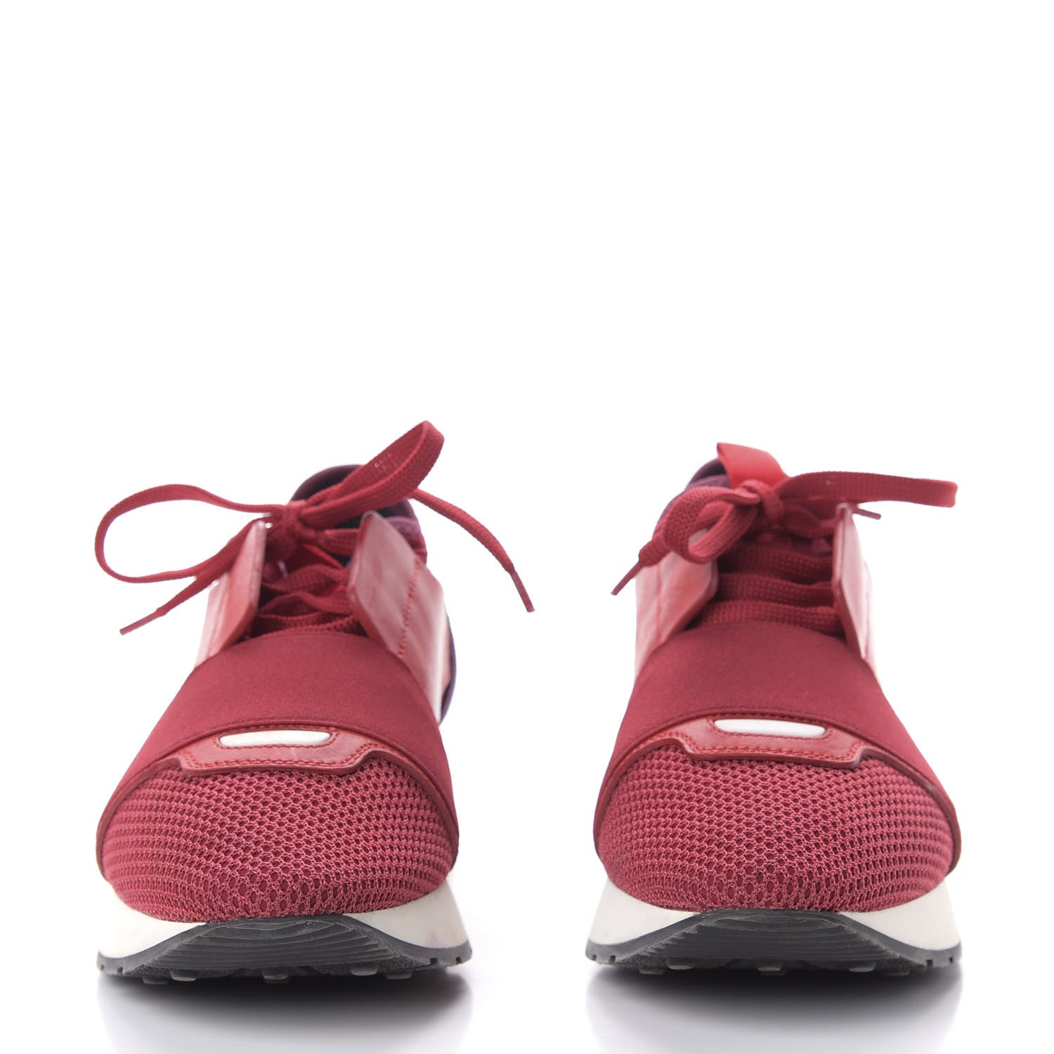 Balenciaga Mesh Calfskin Neoprene Suede Womens Race Runner Sneakers 37 Rouge Violet 2 of 9