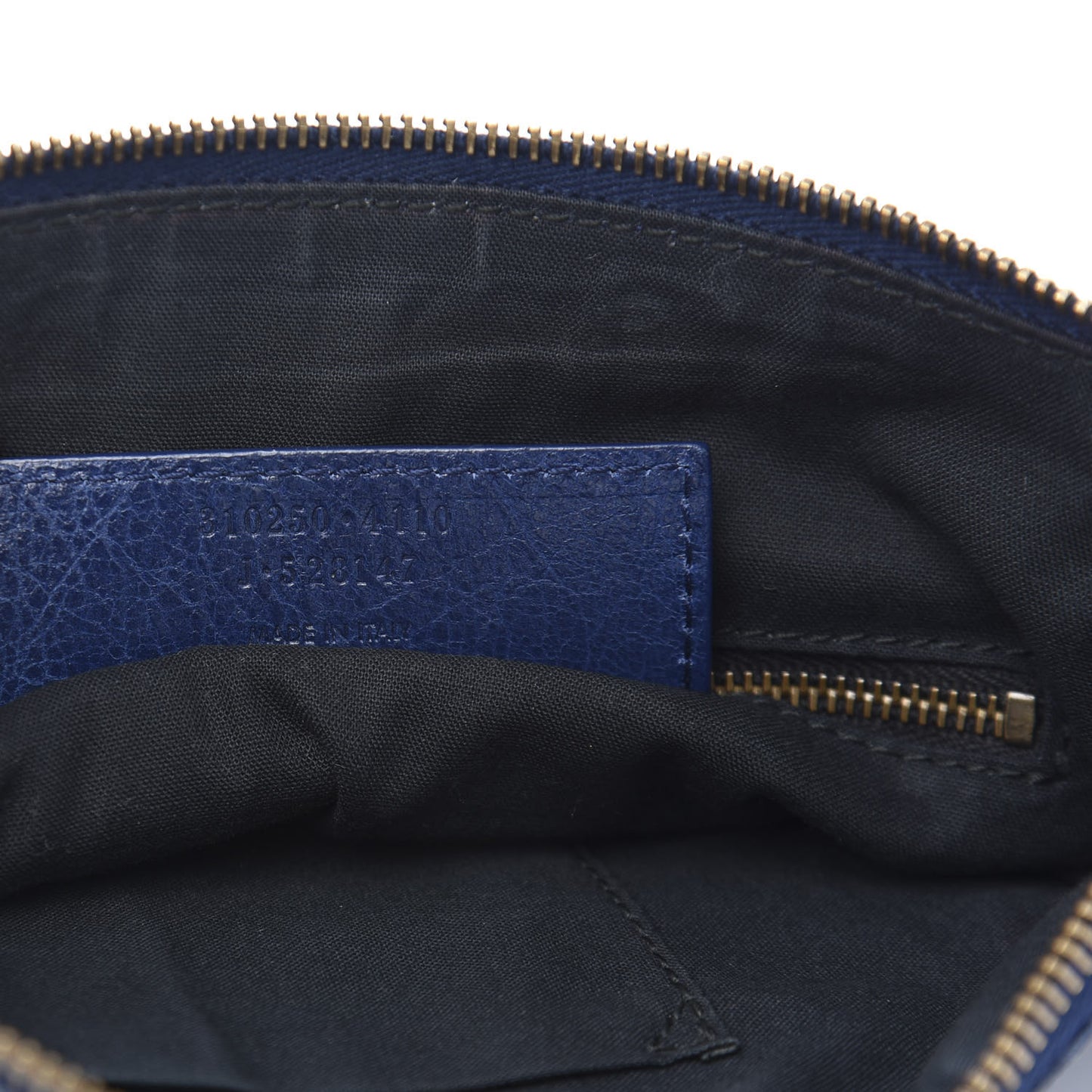 Agneau Classic Hardware Flat Crossbody Bleu Mineral