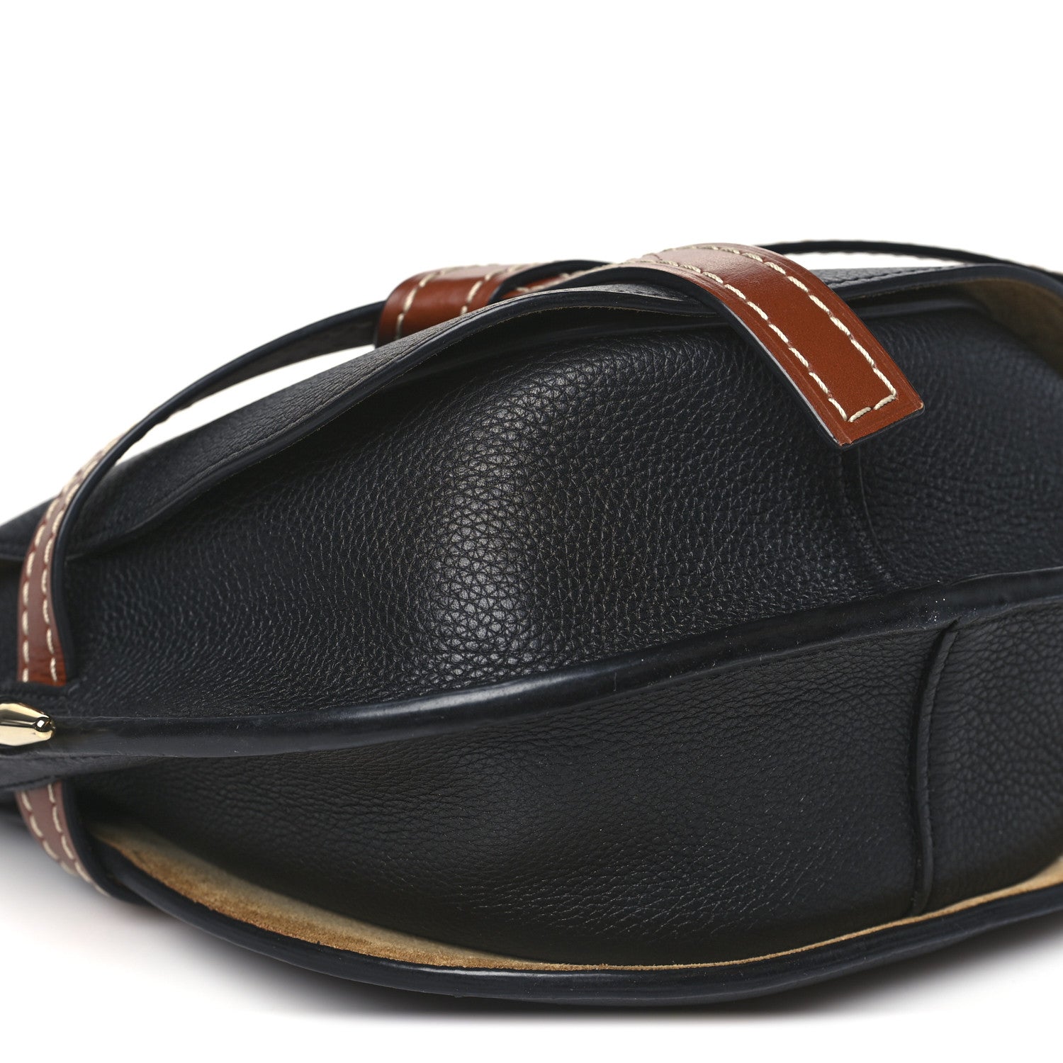Loewe Grained Calfskin Small Gate Crossbody Bag Pecan Black 8 of 10