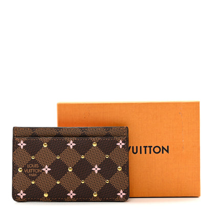 Louis Vuitton Damier Ebene Studded Card Holder 8 of 8