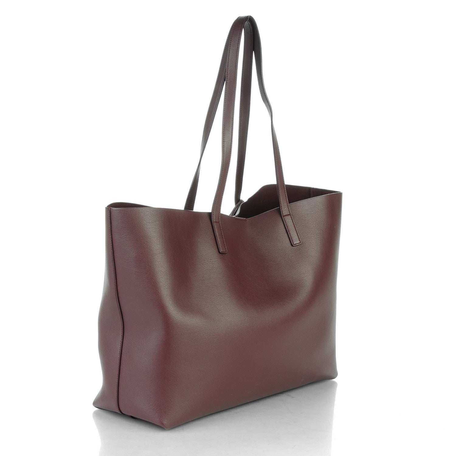 Saint Laurent Calfskin Large Shopping Tote Bordeaux 4 of 8