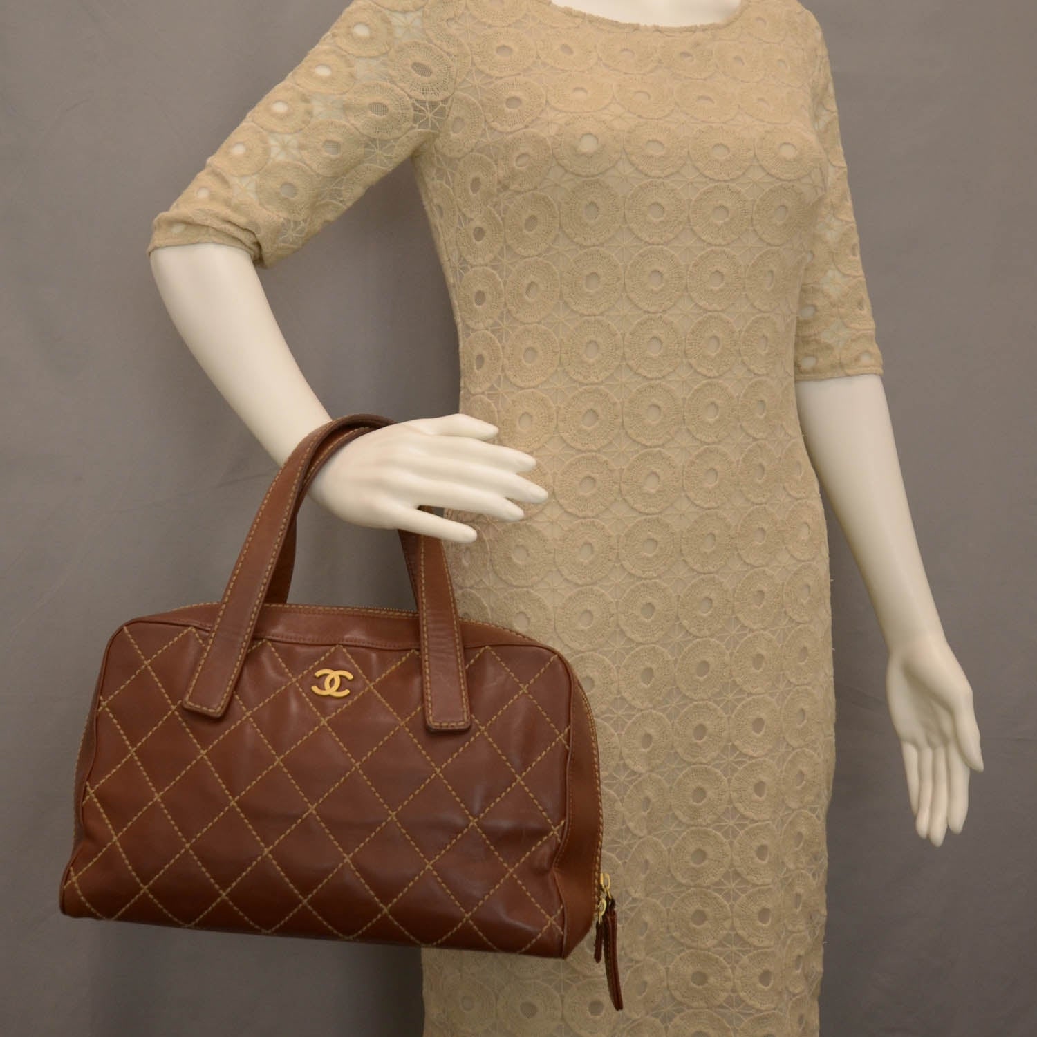 Chanel Contrast Stitch Surpique 2 of 8