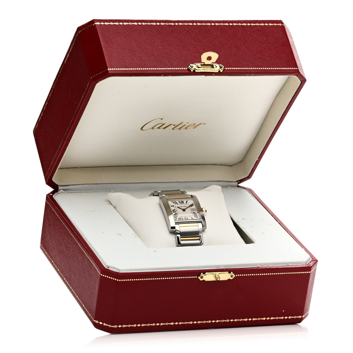Cartier Stainless Steel 18K Yellow Gold 25mm Tank Francaise Quartz Watch 5 of 5