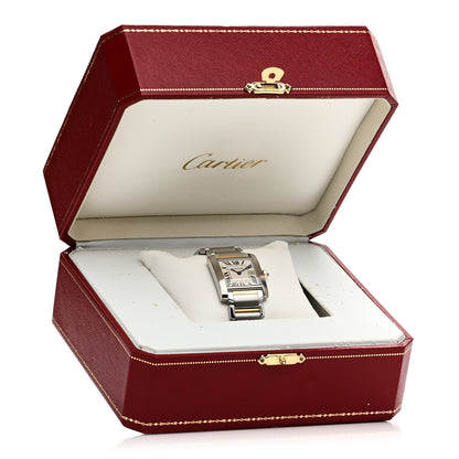 Cartier Stainless Steel 18K Yellow Gold 25mm Tank Francaise Quartz Watch 5 of 5
