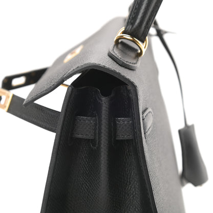 Hermes Epsom Kelly Sellier 25 Black 17 of 39