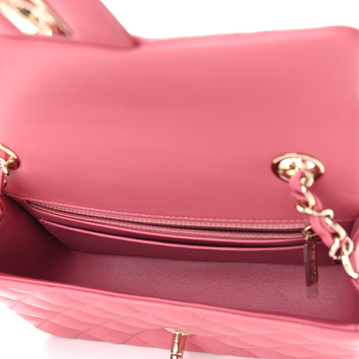 Chanel Lambskin Quilted Valentine Charms Mini Rectangular Flap Pink 5 of 12