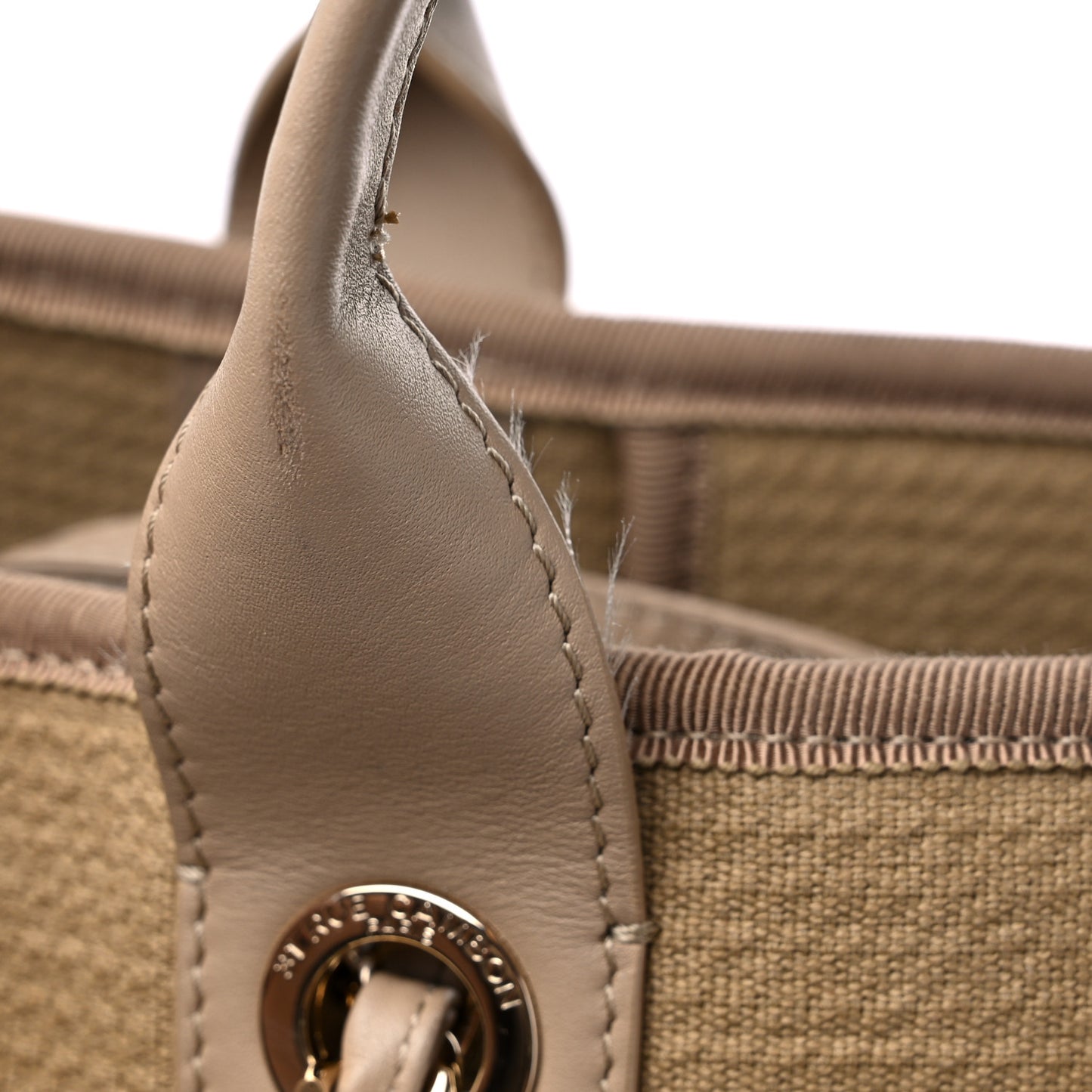 Mixed Fibers Medium Deauville Tote Beige