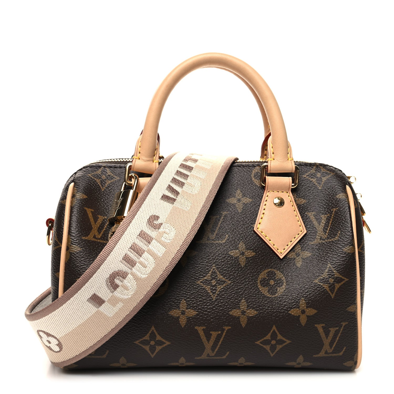 Louis Vuitton Monogram Speedy Bandouliere 20 Beige 1 of 9
