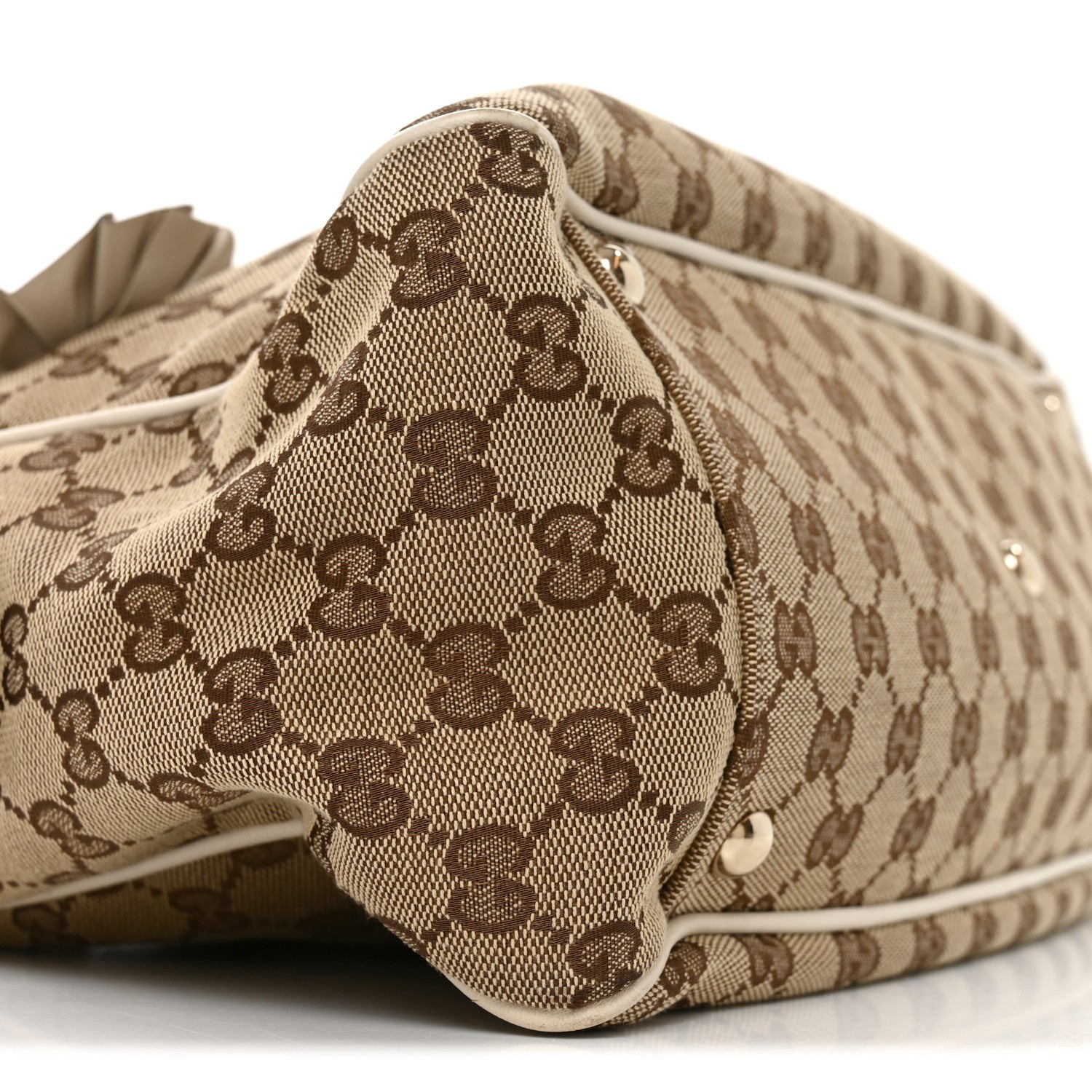 Gucci Monogram Trophy Tote Beige Ebony Mystic White 8 of 9