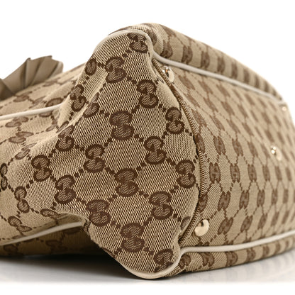 Gucci Monogram Trophy Tote Beige Ebony Mystic White 8 of 9