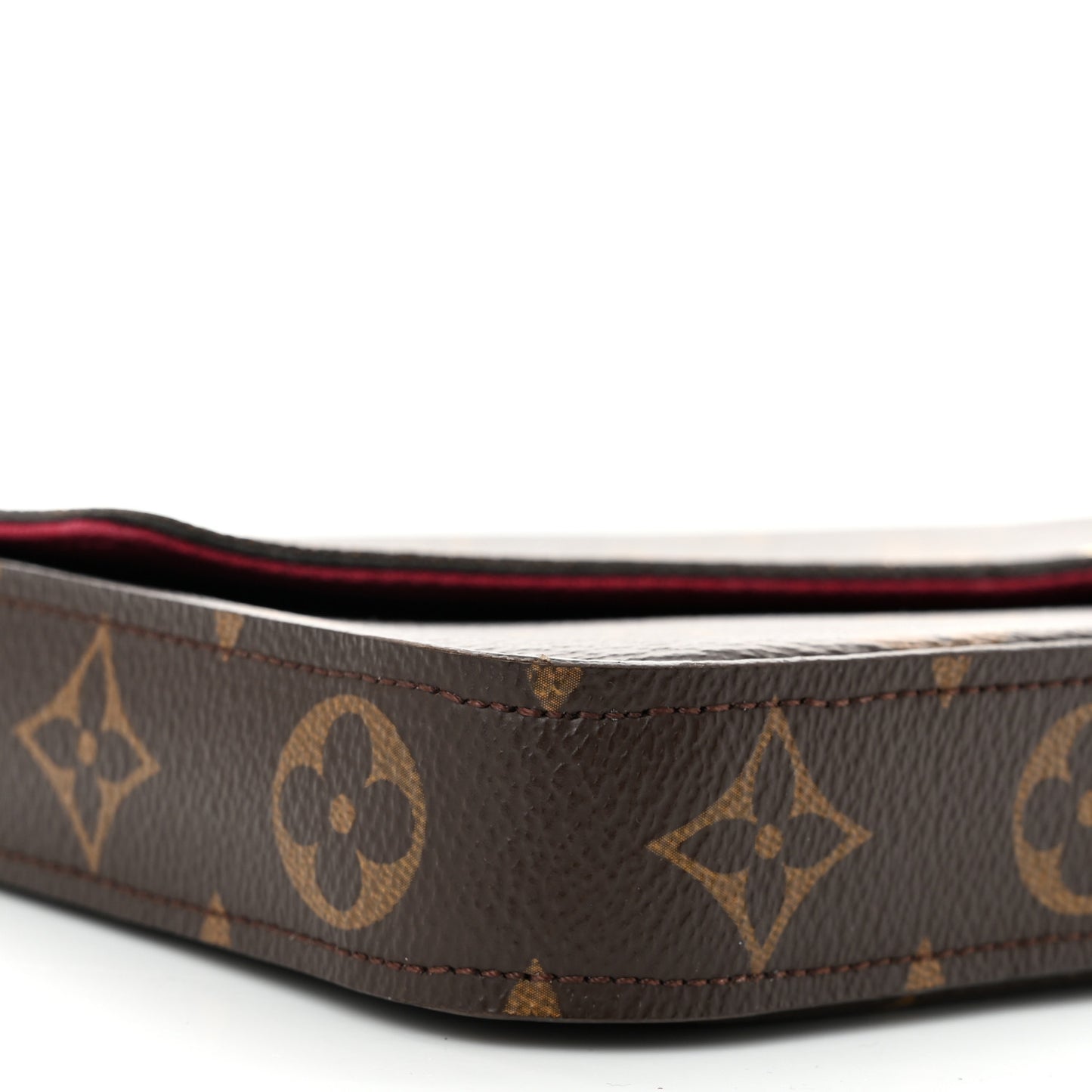 Monogram Pochette Felicie Chain Wallet Fuchsia