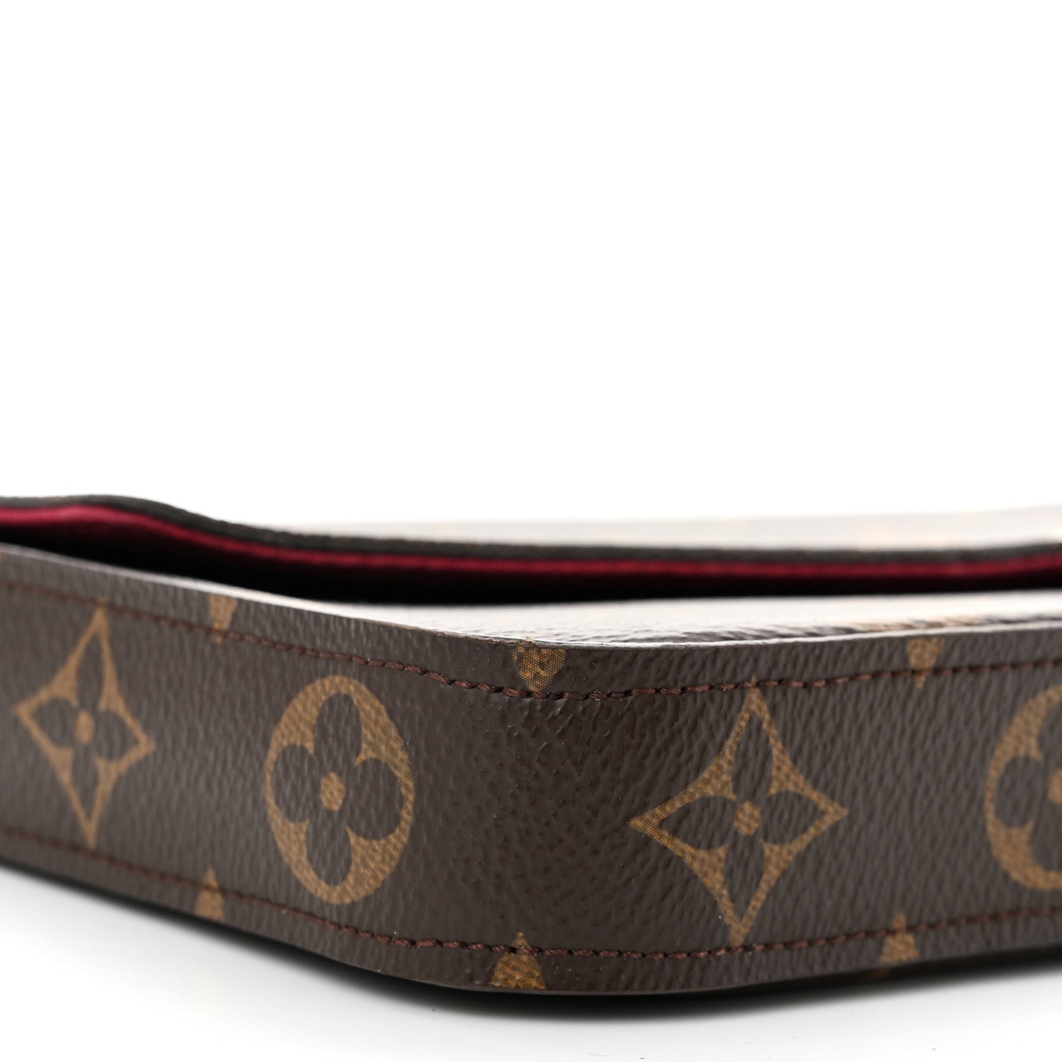 Louis Vuitton Monogram Pochette Felicie Chain Wallet Fuchsia 10 of 11