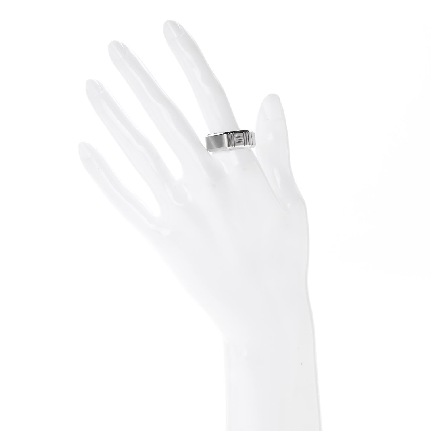 Hermes Stainless Steel Toolbox Ring 60 2 of 5