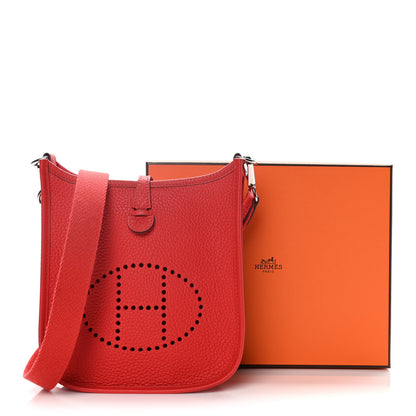 Hermes Taurillon Clemence Evelyne TPM Rouge Tomate 11 of 11