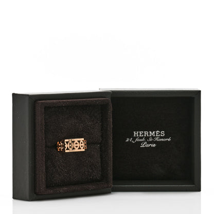 Hermes 18K Rose Gold PM Chaine d'Ancre Divine Ring 51 5.75 5 of 5