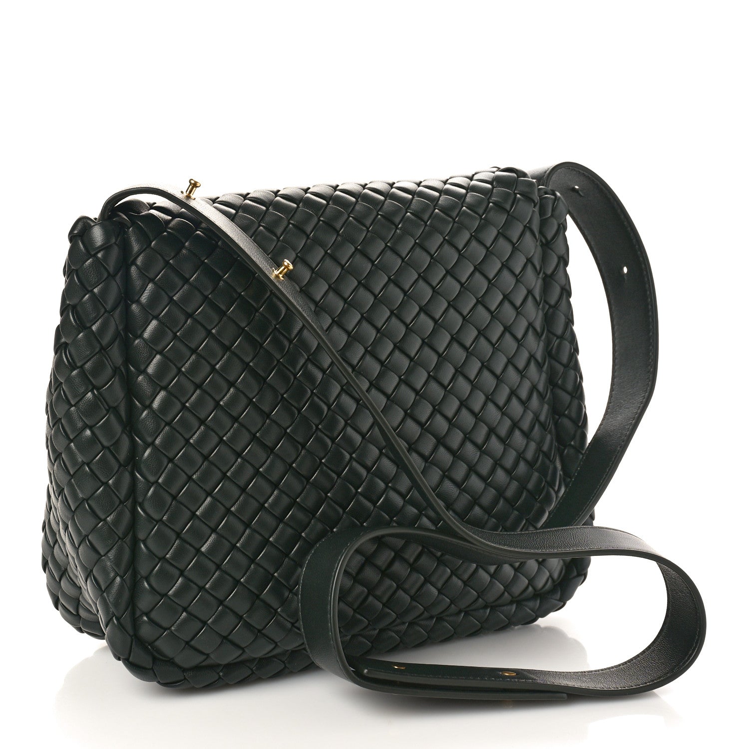 Bottega Veneta Nappa Intrecciato Small Cobble Shoulder Bag Black 2 of 9