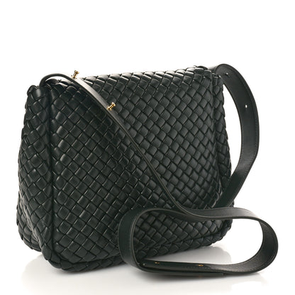 Bottega Veneta Nappa Intrecciato Small Cobble Shoulder Bag Black 2 of 9