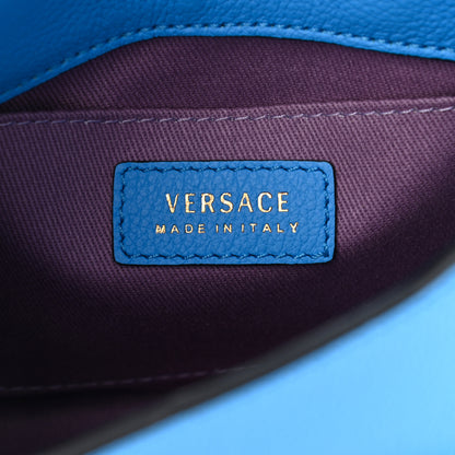 Versace Calfskin La Medusa Small Hobo Crossbody Blue 6 of 10