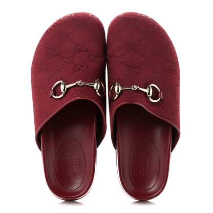 Gucci GG Supreme Monogram Womens Horsebit Slippers 36 Rosso Ancora 2 of 9
