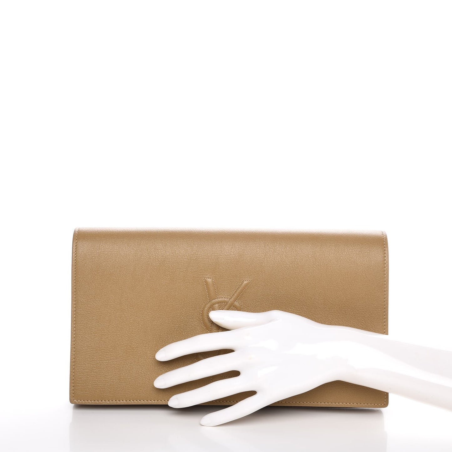 Calfskin Large Belle De Jour Clutch Beige