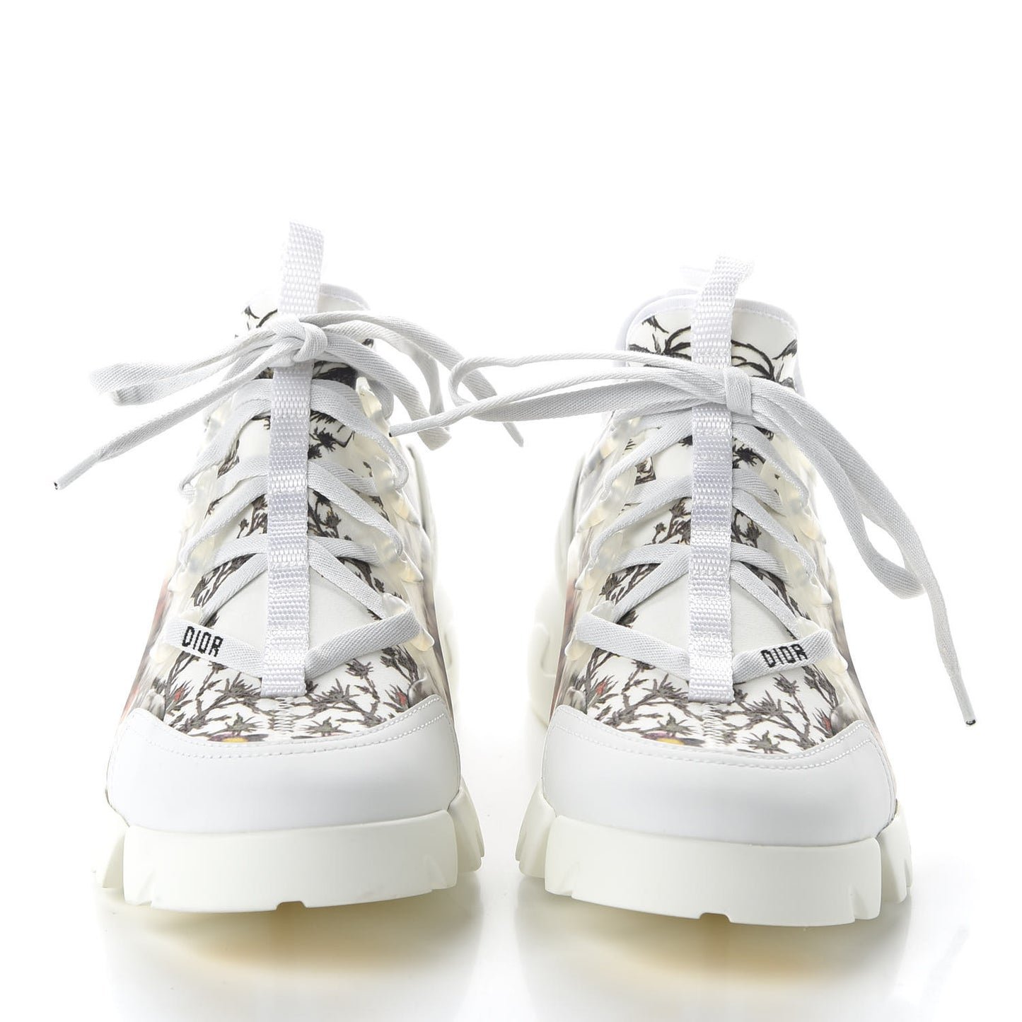 Neoprene Rubber Champetre Print Womens D-Connect Sneakers 37 White Multicolor