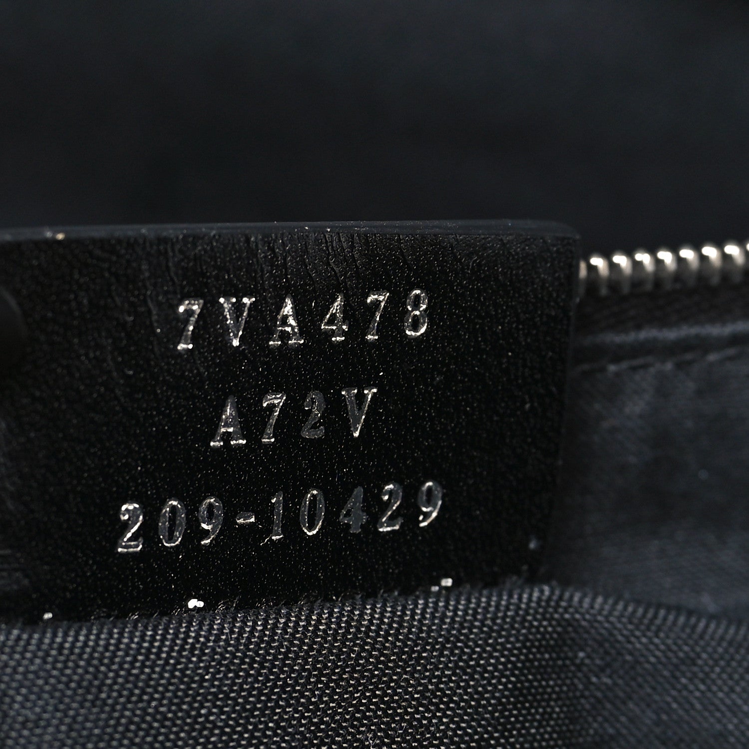 Fendi Nappa FF 1974 Embossed Large Baguette Black 7 of 11