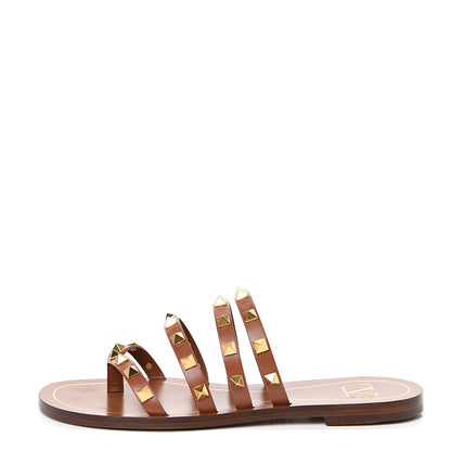 Valentino Garavani Calfskin Rockstud Flair Flat Thong Sandals 36 Selleria 1 of 8