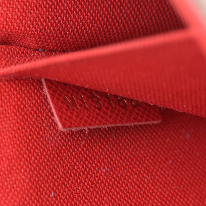 Louis Vuitton Damier Ebene My LV World Tour Pochette Felicie Chain Wallet Coquelicot 8 of 12