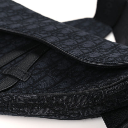 Christian Dior Oblique Mens Saddle Bag Black Blue 9 of 9