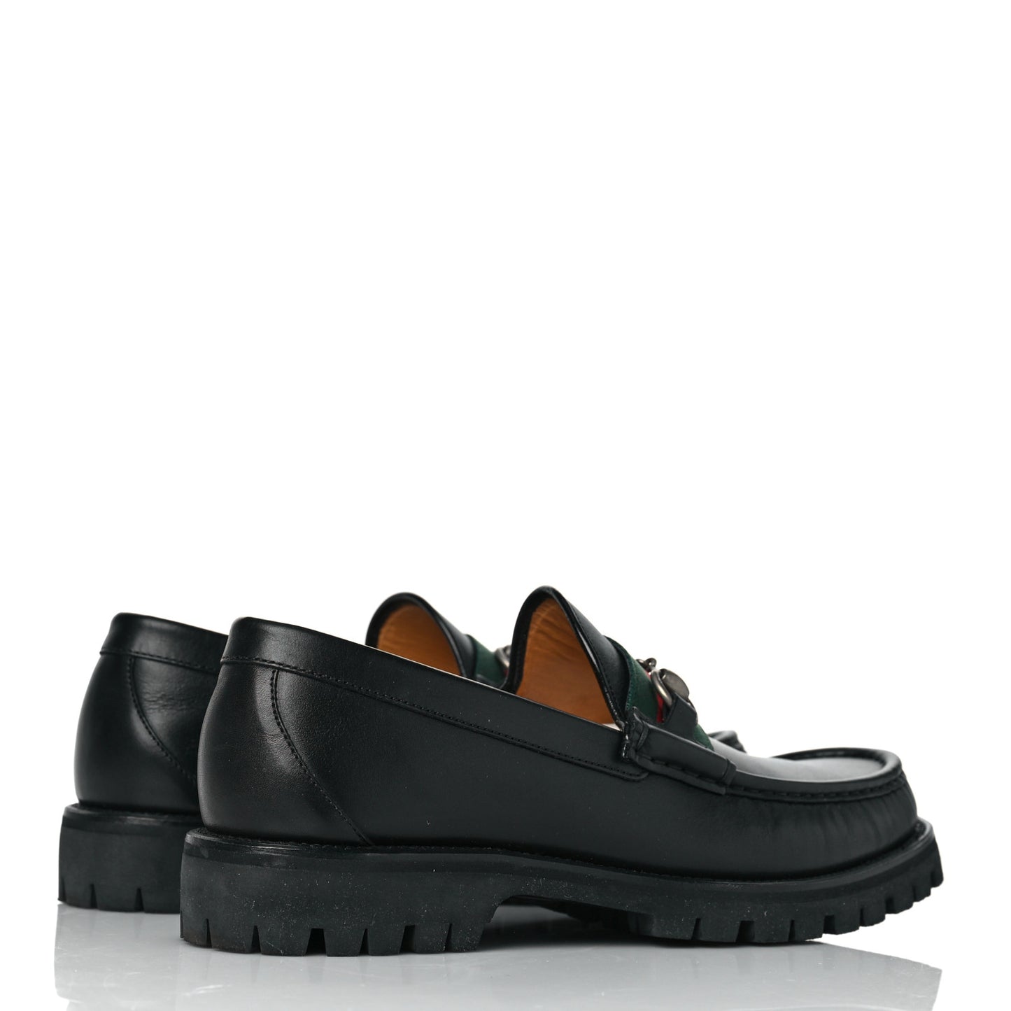 Cirano Lux Web Mens Horsebit Lug Sole Loafers 8 Black