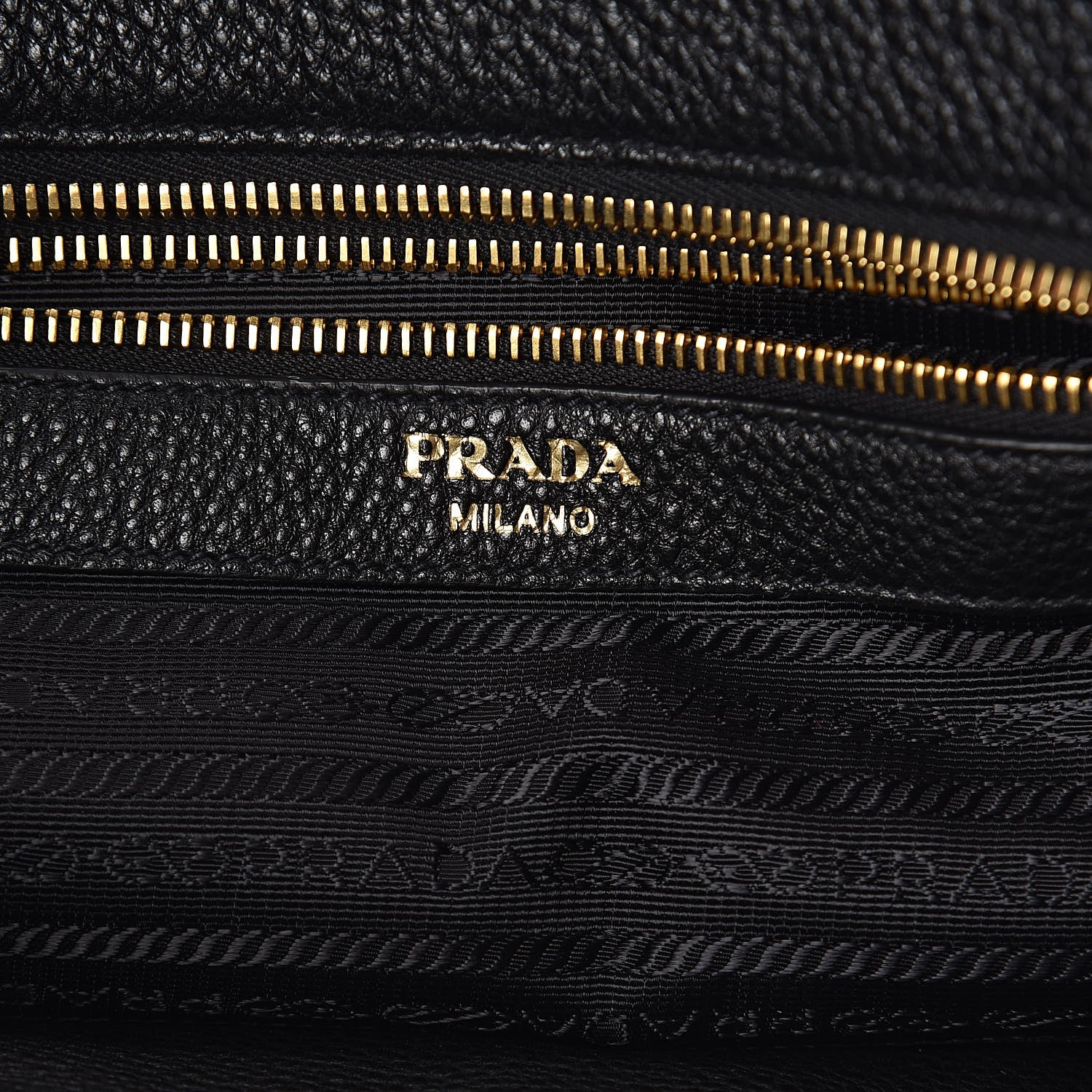 Prada Vitello Daino Side Zip Tote Black 6 of 14