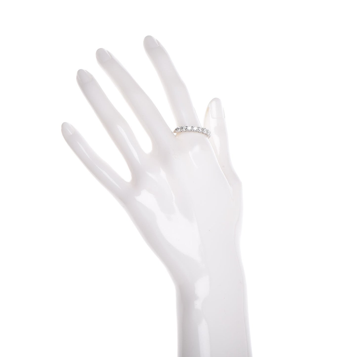 Platinum Diamond 3.5mm Embrace Half Circle Band Ring 62 10