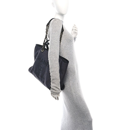 Chanel Woven Straw Raffia Large Deauville Tote  Black 2 of 10