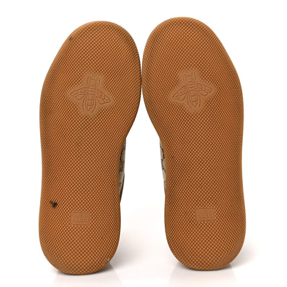 Gucci Monogram Nubuck Miro Soft Calfskin Mens Screener 50mm Sneakers 10.5 Beige Ebony New Acero Dusty Grey Mystic White 5 of 9