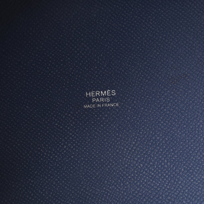 Hermes Epsom Tressage De Cuir Picotin Lock 18 PM Bleu Brighton Capucine Bleu Saphir 6 of 17