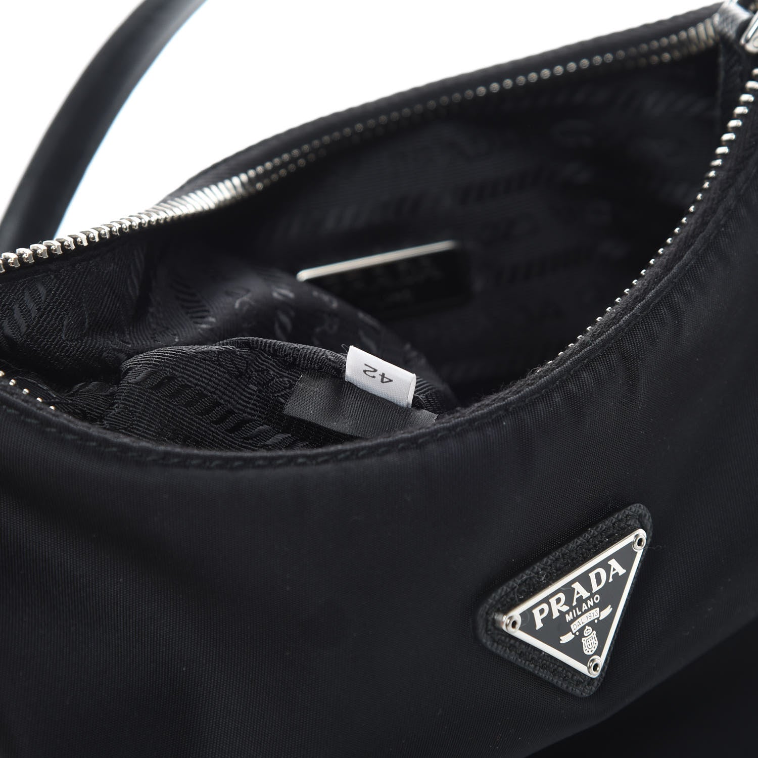Prada Tessuto Nylon Saffiano Mini Re-Edition 2005 Bag Black 8 of 11