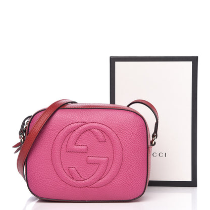 Gucci Dollar Calfskin Bi-Color Small Soho Disco Bag New Rosette Hibiscus Red 8 of 8