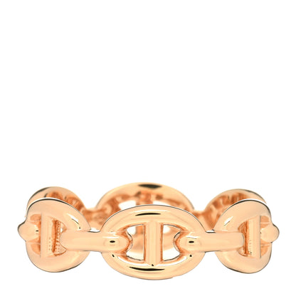 Hermes 18K Rose Gold PM Chaine D'Ancre Enchainee Ring 51 5.75 3 of 6