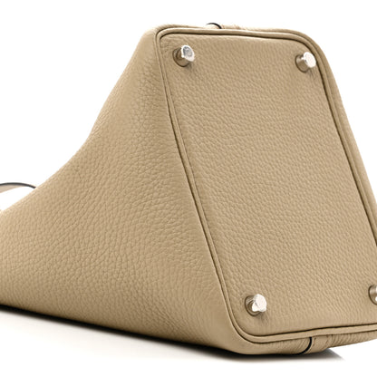 Hermes Taurillon Clemence Picotin Lock 18 PM Beige Marfa 9 of 11