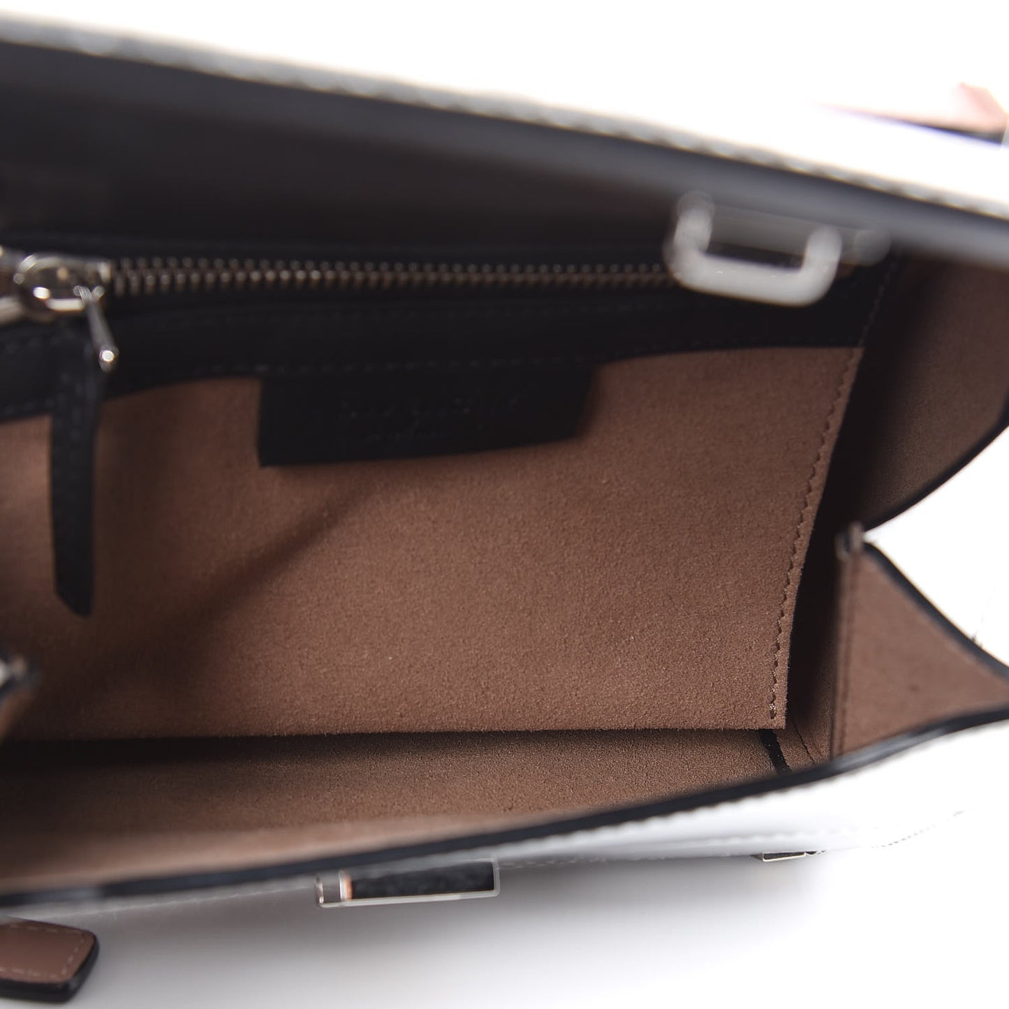 Metallic Calfskin Mini Pandora Box Crossbody Bag Silver