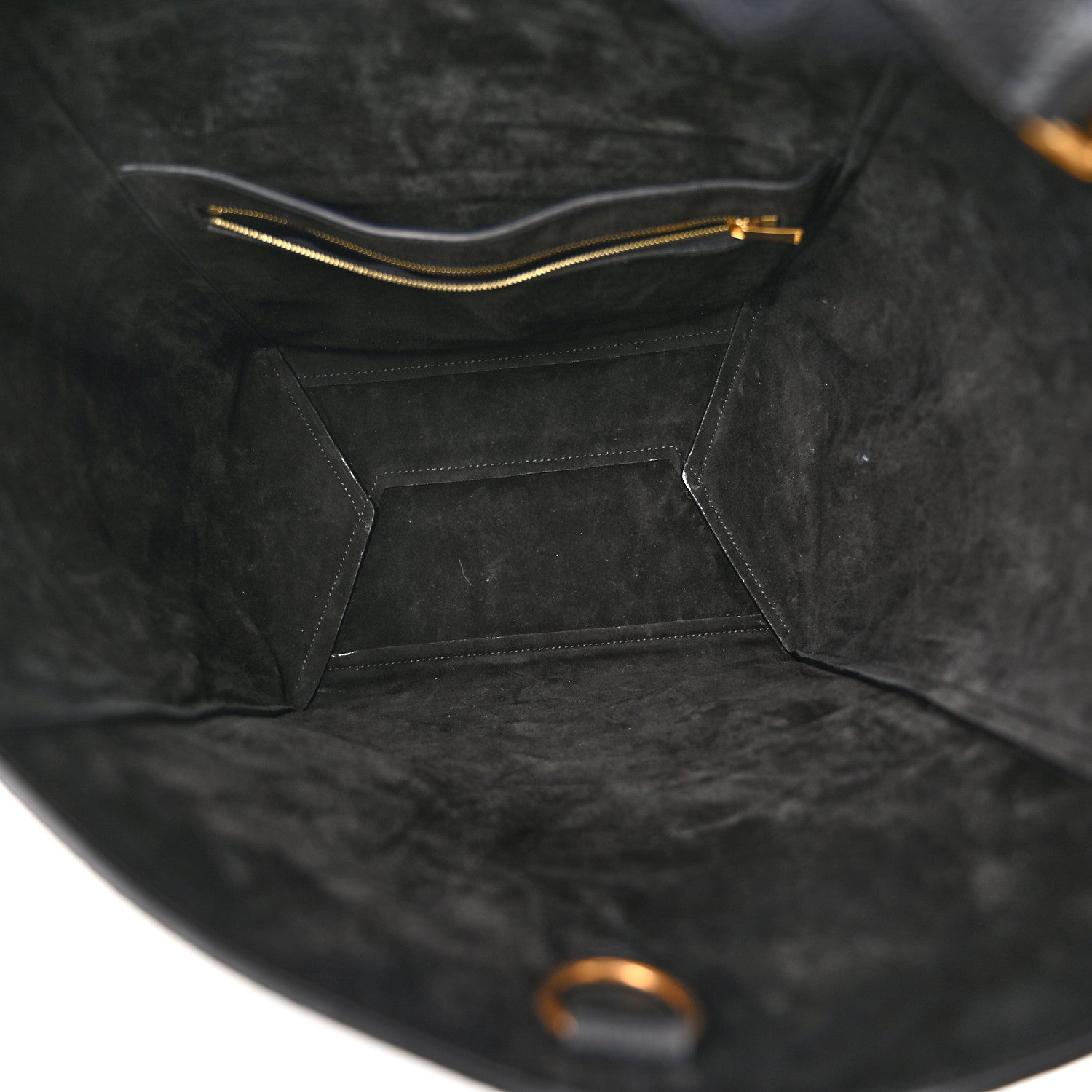 Celine Soft Grained Calfskin Sangle Bucket Bag Black 5 of 9