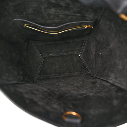 Celine Soft Grained Calfskin Sangle Bucket Bag Black 5 of 9