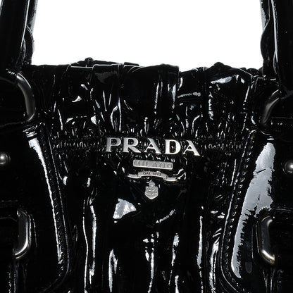 Prada Vernice Gaufre Tote Black 5 of 9