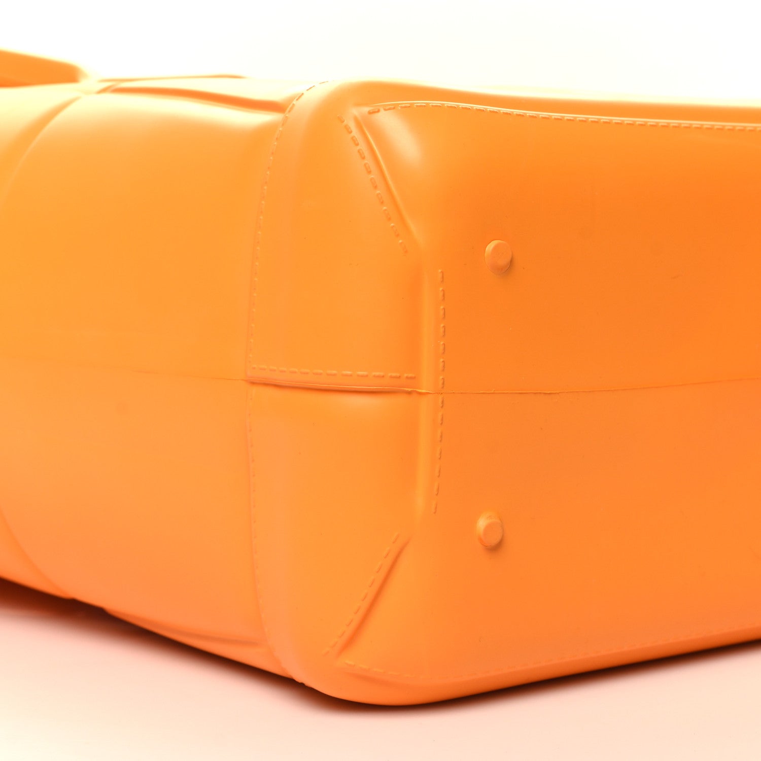 Bottega Veneta Rubber Maxi Intrecciato Medium Arco Tangerine 8 of 9